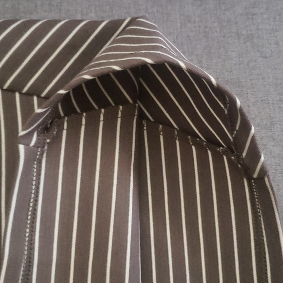 Toad & Co skirt size small horizontal & diagonal stripes brown white str… - Picture 6 of 12